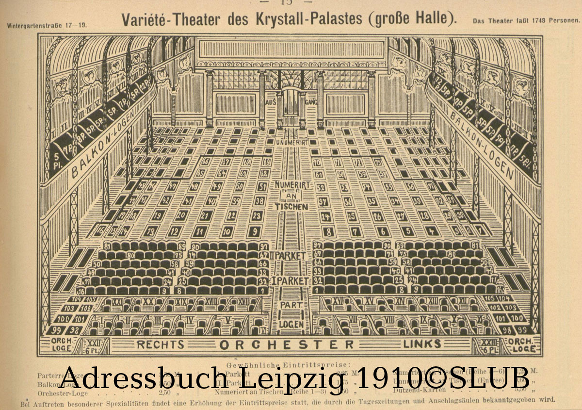 Anzeige Krystallpalast Leipzig 1910
