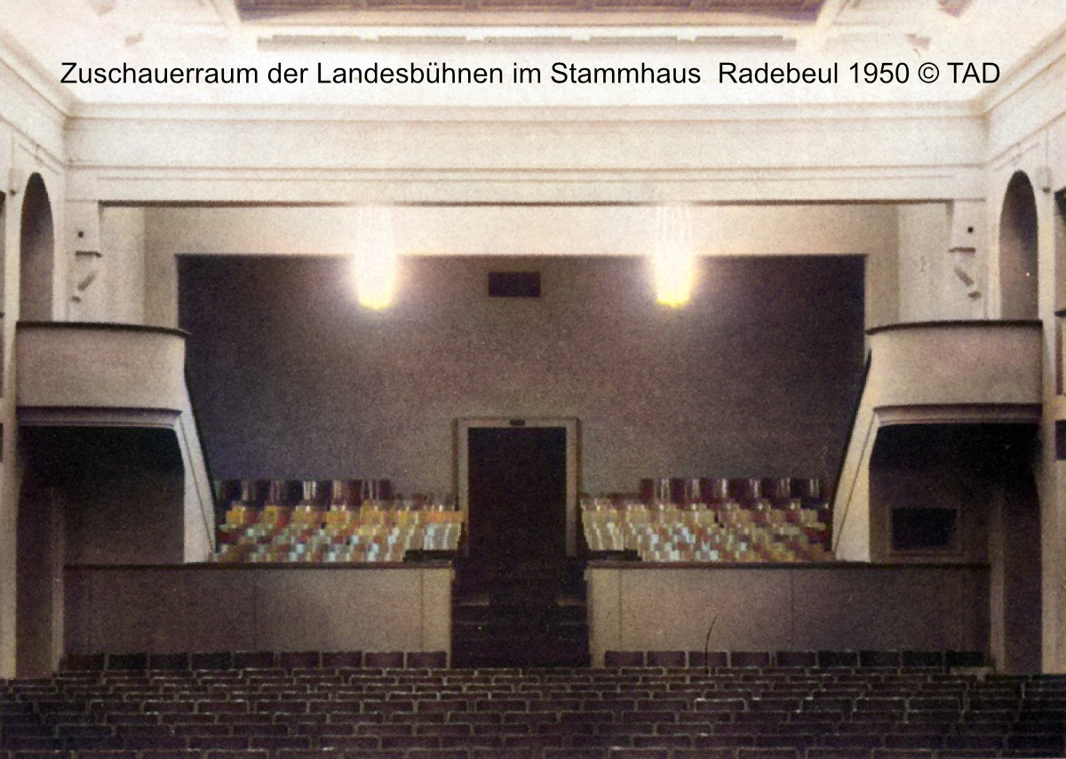 Der Zuschauerraum in Radebeul 1950