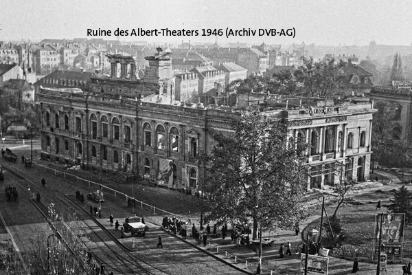 Ruine des Albert-Theaters 1946